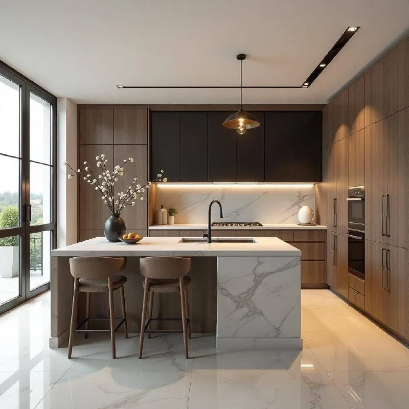 Кухня Гамма - п-образная, Массив дерева