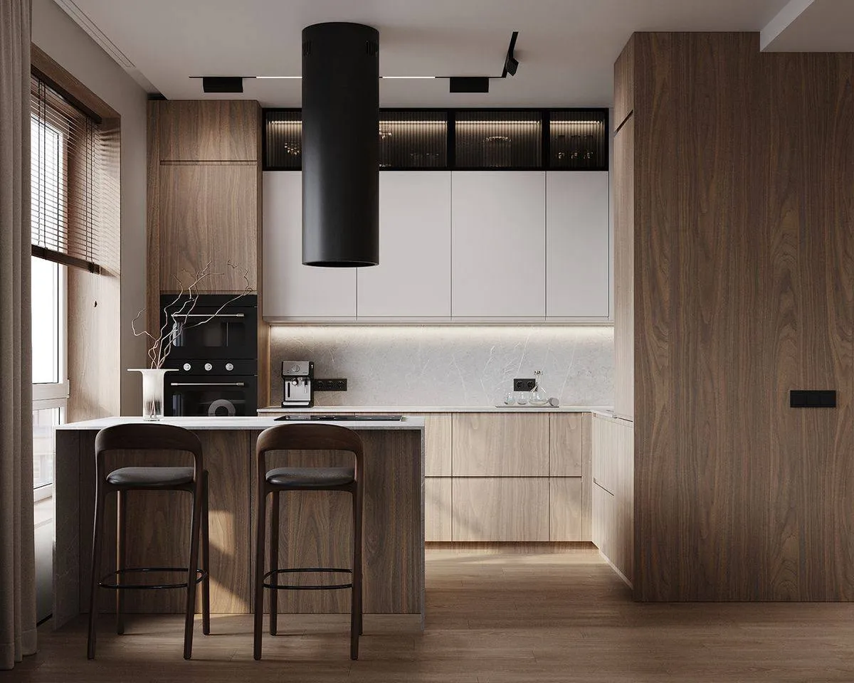 Кухня Альфа - п-образная, МДФ